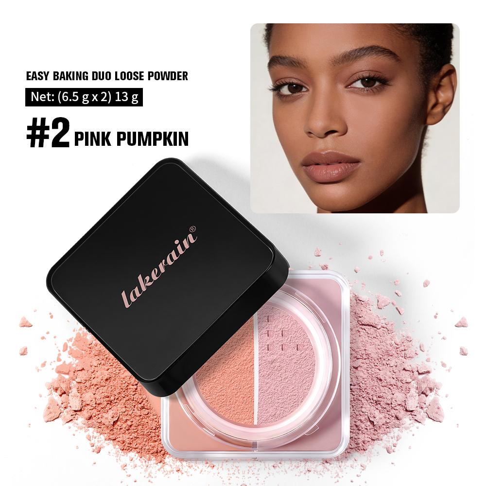 Xiaomi 2 In 1 Bake Loose Powder Brightening&Correcting Duo Brightening Correcting Blurred Pores Matte LongLasting Setting Powder Makeup