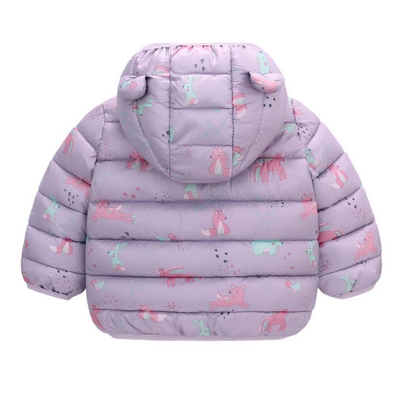 Cartoon Boys And Girls' Cotton Small And Medium-sized Children's Lightweight Hooded Down Cotton Clothes
