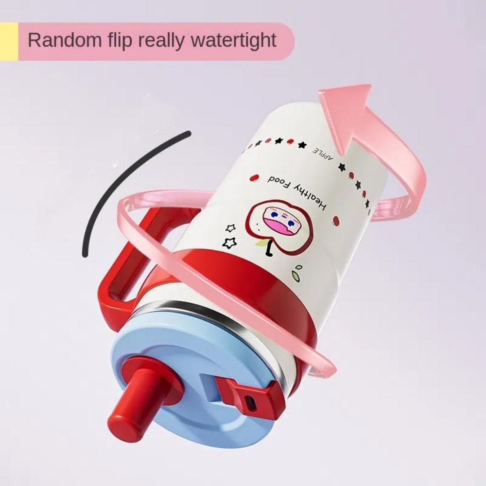 Double Drink Vacuum Cup Large Capacity Cold Water Mug Portable Suction Tube Cup  Drinkware