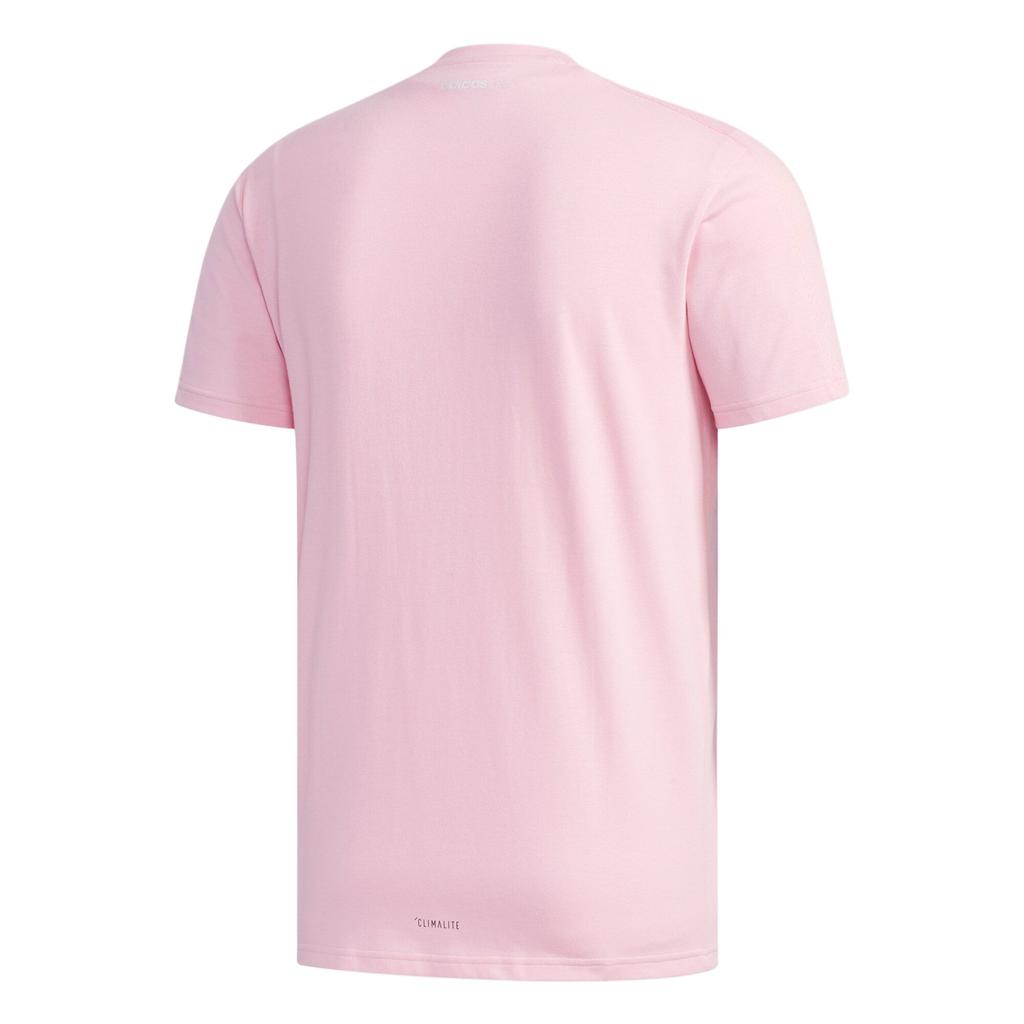 Adidas Neo Plant Print Sports Crew Neck Short Sleeve T-Shirt Men Tops Pink EJ7083