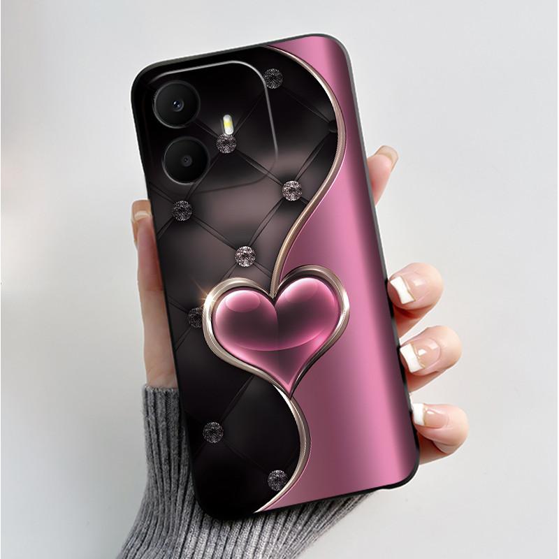 For TCL K70 4G 5G Case Luxury Fashion Butterfly Flower Black Soft Silicone Bumper Cover for TCL K70 Power T522A T522E Phone Case