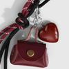 Korean Style Heart Tassels Bows Keychain Bag Charm Bags Pedant for Stylish Women’s Handbag Decoration Bag Accessories