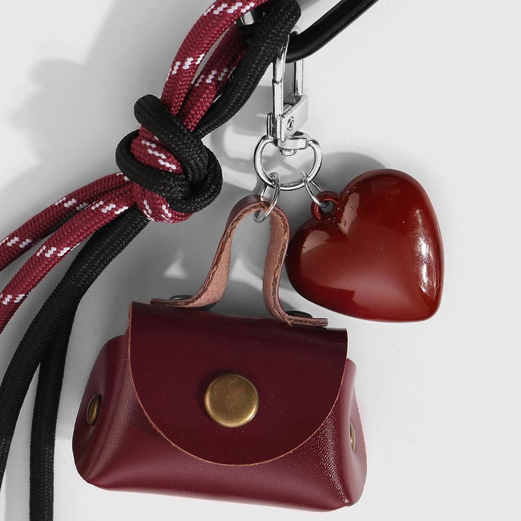 Korean Style Heart Tassels Bows Keychain Bag Charm Bags Pedant for Stylish Women’s Handbag Decoration Bag Accessories