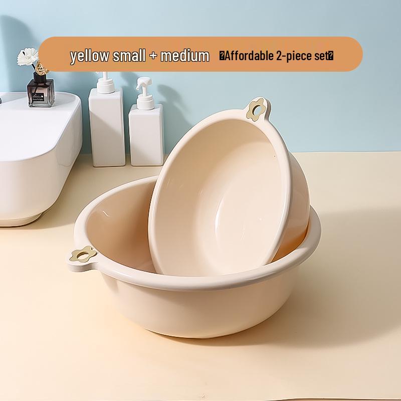 Durable Large Plastic Basin for Laundry, Washing Feet, Face, Vegetables - Ideal for Dorms & Homes