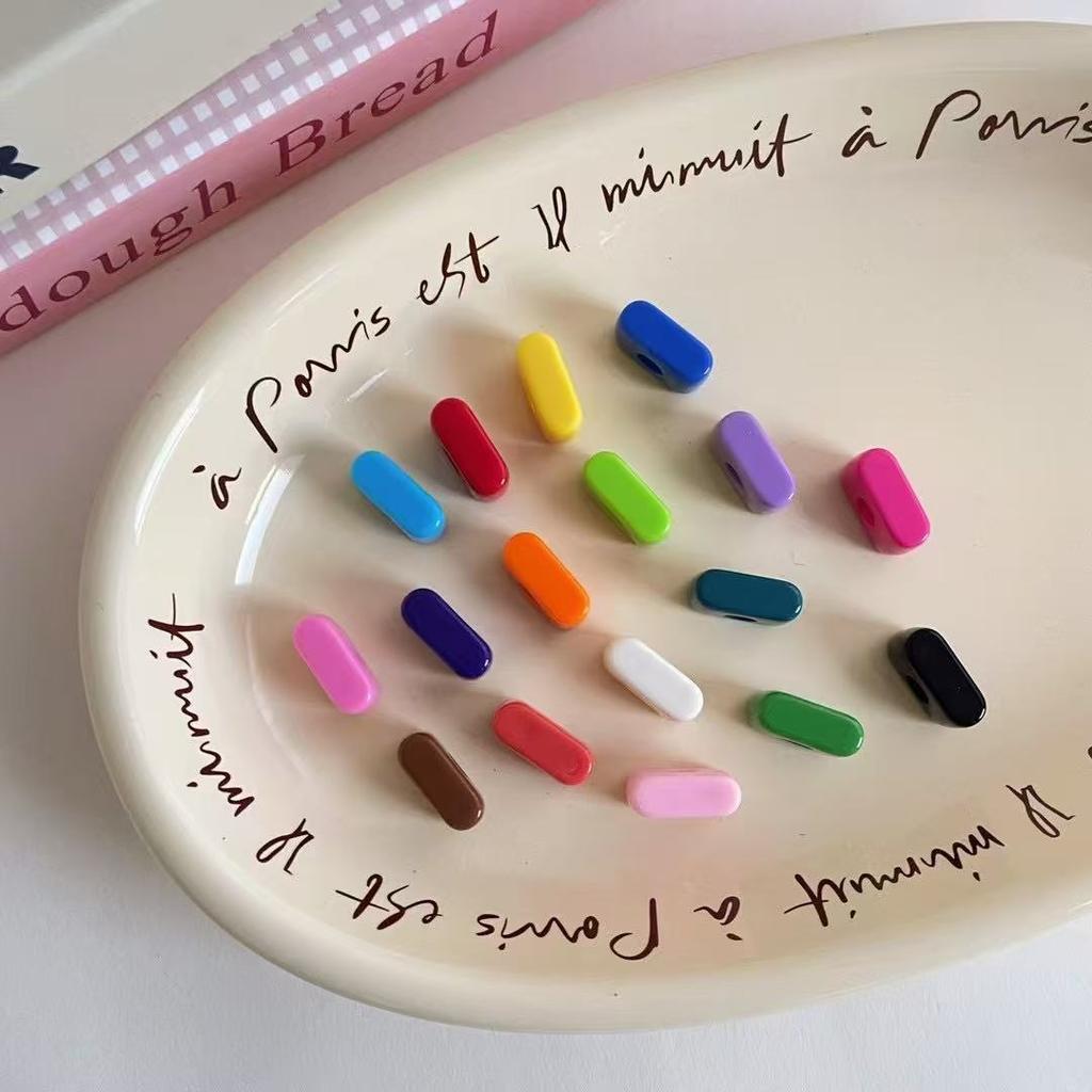10 Stück/Los Bunte Englische Buchstabenperlen Für Schmuckherstellung DIY Dekoration Handykette Schlüsselanhänger Perlenstift Haaraccessoires