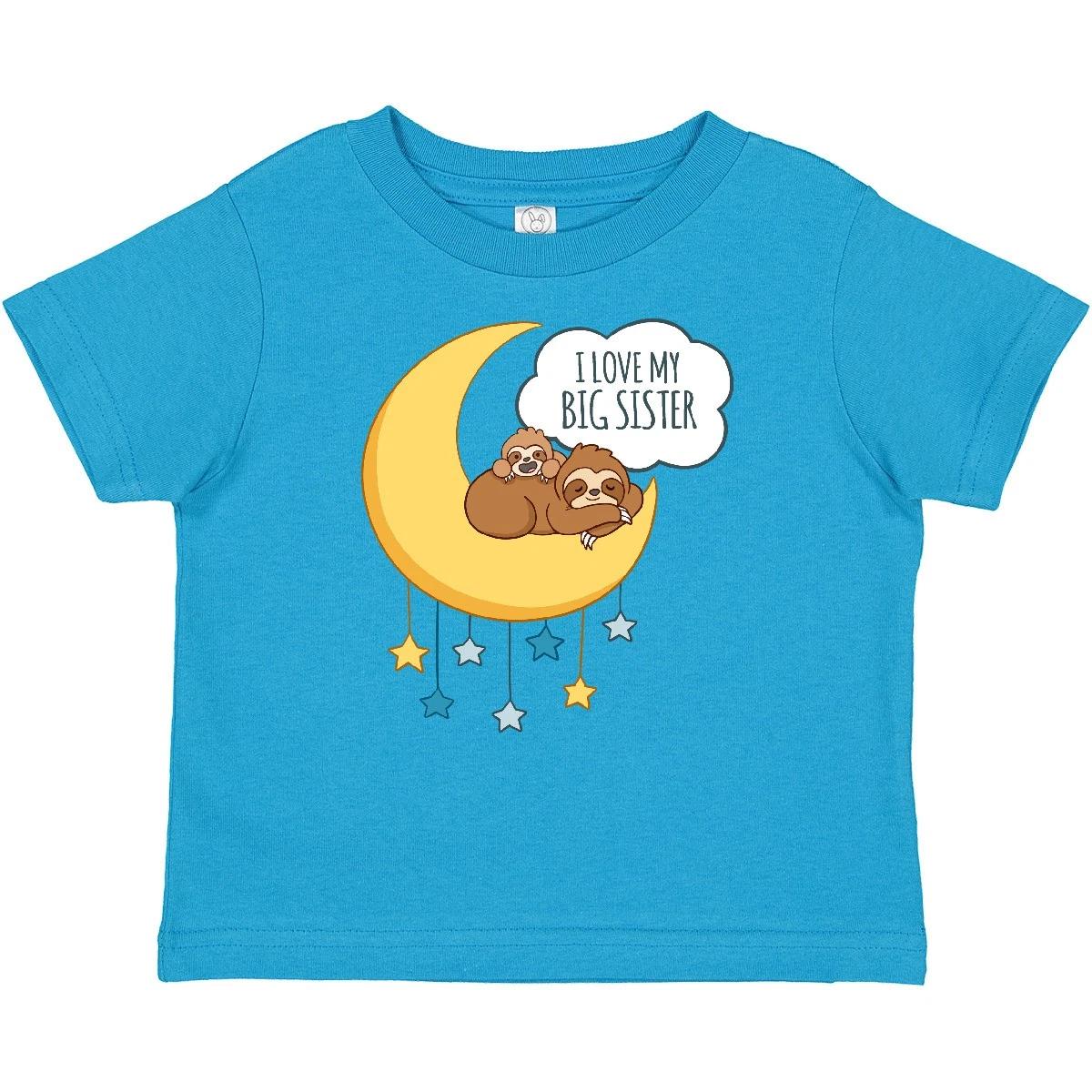 Inktastic I Love My Big Sister Baby T-Shirt Sisters Sis Lil Sloths Lover Animal 160