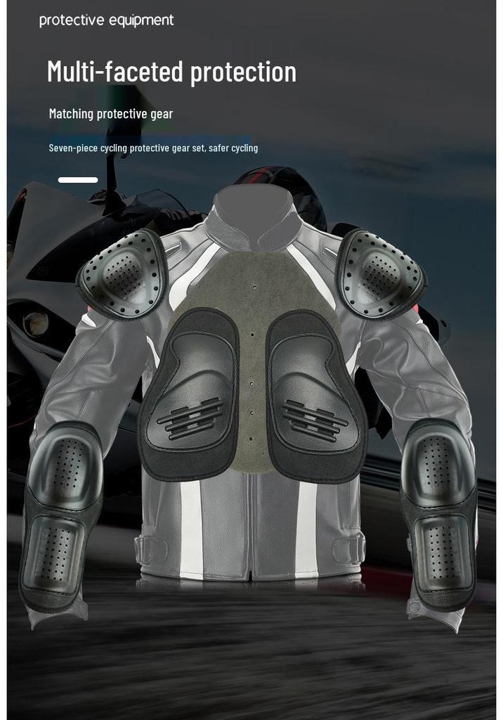 Unisex PU Leather Motorcycle Jacket: Four Seasons, Off-road, Anti-fall, Cycling Gear for Men & Women
