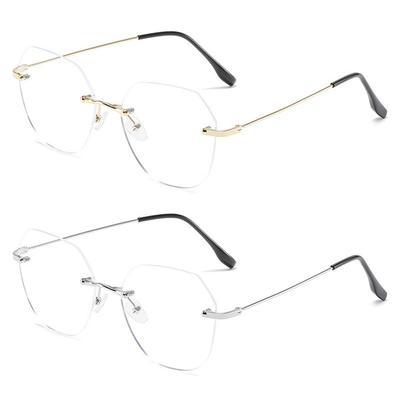 Frameless Anti Blue Ray Glasses -10 To -40 Myopia Optical Eyewear Lightweight Comfort