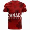 Kids Casual Sports Jersey Short Sleeve Printed Soccer Fan Shirt for Children Youth Athletic Wear Canada Design