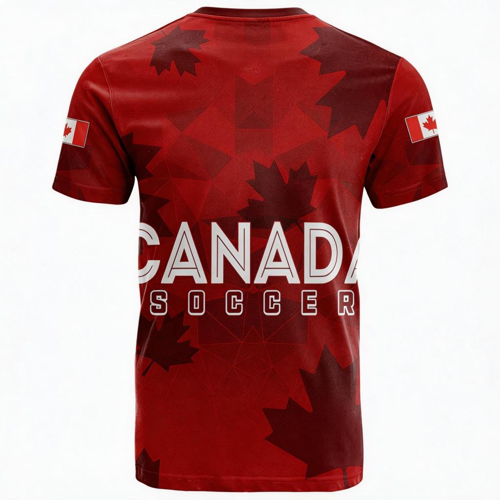 Kids Casual Sports Jersey Short Sleeve Printed Soccer Fan Shirt for Children Youth Athletic Wear Canada Design