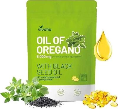 Bio-Oreganoöl & Schwarzkümmelöl Kapseln - 300 Stück | Natürlicher Immunbooster, Verdauungs- & Antioxidans-Unterstützung | Kräuter-Abwehrkomplex