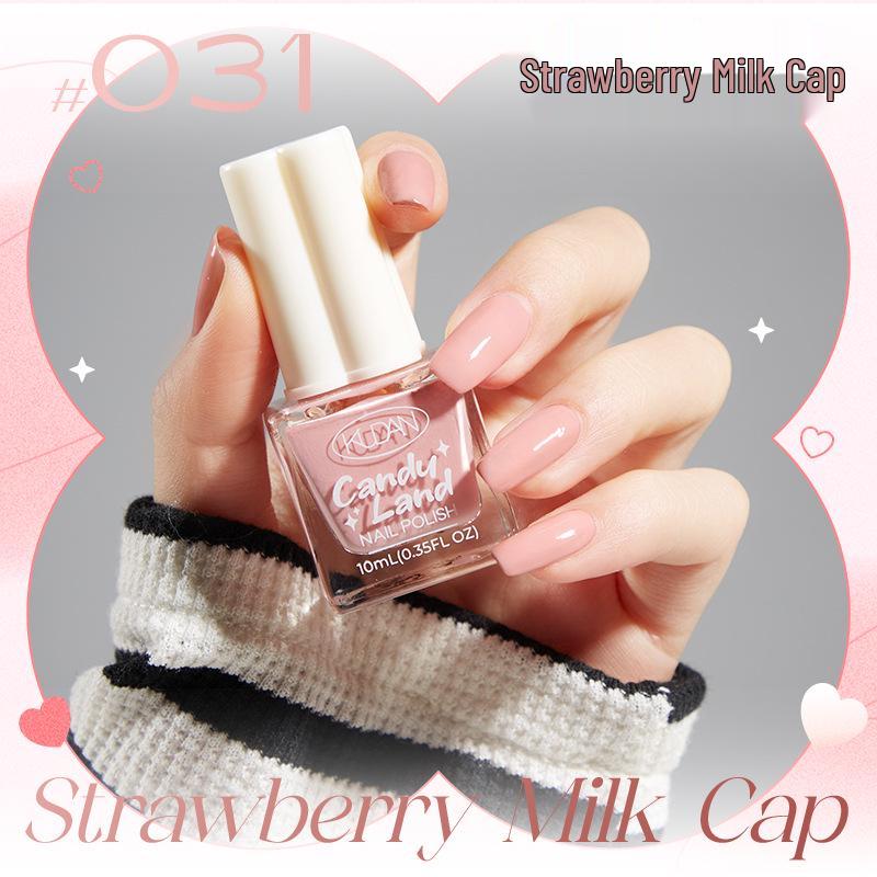 Candy Land Quick-Dry Water-Based Peelable Nail Polish - Long-Lasting Glitter Nude Care