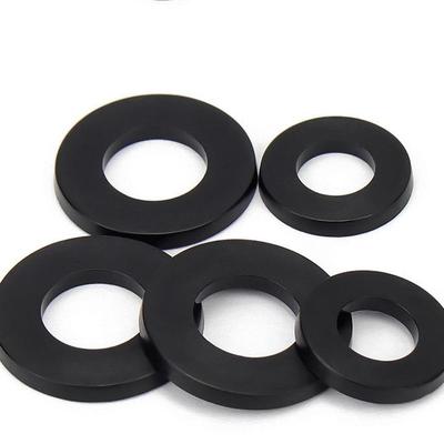 Black Nylon Round Insulation Washer - Flat Plastic Gasket
