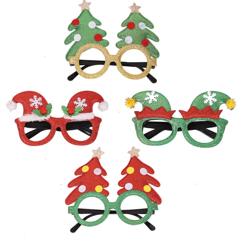 Unisex Christmas Cartoon Antlers Glasses for Adults & Kids - Creative Holiday Gift