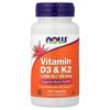 Now Foods Vitamine D-3 & K-2 Plantaardige Capsules, 120 Tabletten