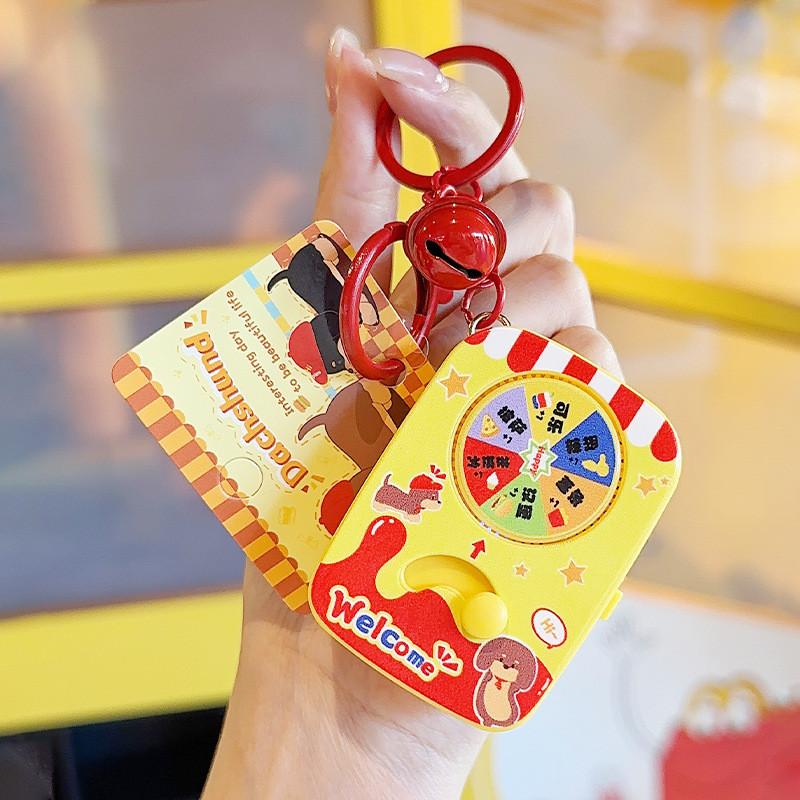 Plush Dachshund Keychain Dog Keyring Cartoon Card Bag Toy Pendant Gift Kids