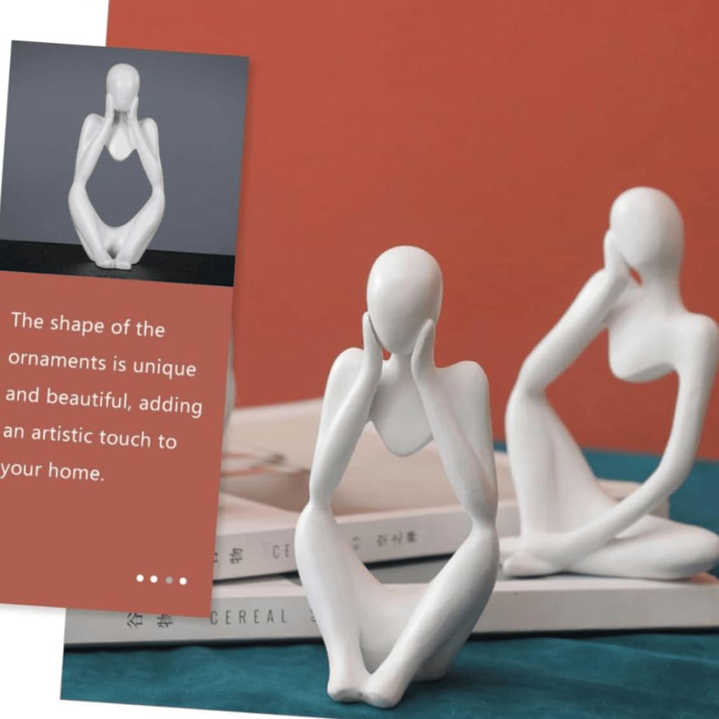 The Thinker Abstract Statues Sculptures Yoga Figurine Nordic Living Room Home Decor Decoration Maison Desk Ornaments gift
