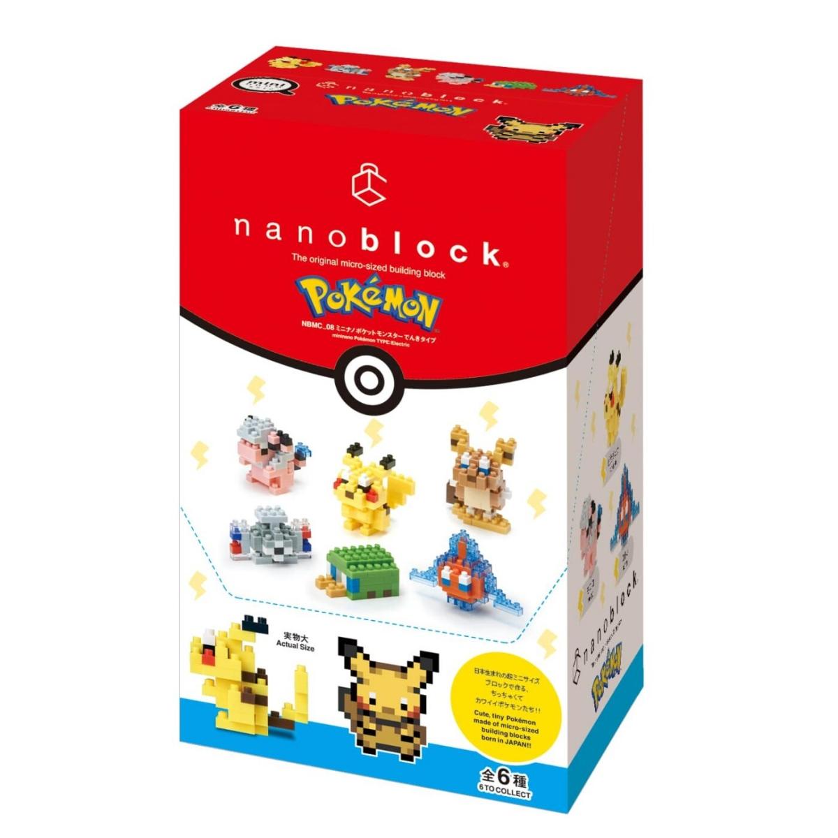 

Kawada nanoblock Mini Nano Pokémon Electric Type NBMC_08S 1BOX (6pcs) Complete Set Building Toy Japan