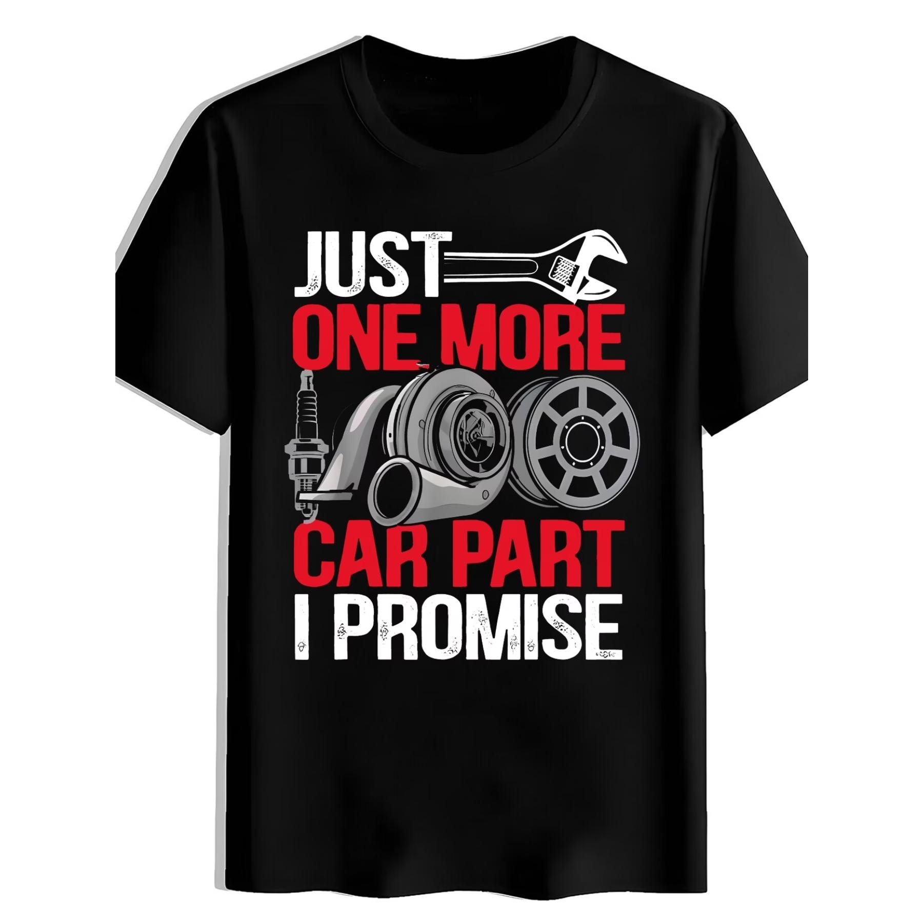 

Gear Print T-Shirt, Summer, Versatile, Sports, Trendy T-Shirt, Round Neck Short Sleeve T-Shirt XXL чорний