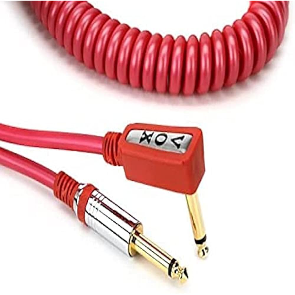 

VOX VCC90 Vox Cable Guitar & Bass Shield Curl Cord Type 9m Long Red