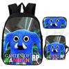 3Pcs/set Garten Of BanBan Backpack Anime Game School Bags Boys Girls Bookbag Cartoon Large Capacity Children Schoolbag Mochila