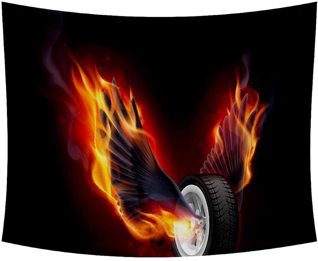 Tapestry aesthetics Black and white tapestry wall hanging, beautiful Trippy Boho fun hippie angel wings home decoration