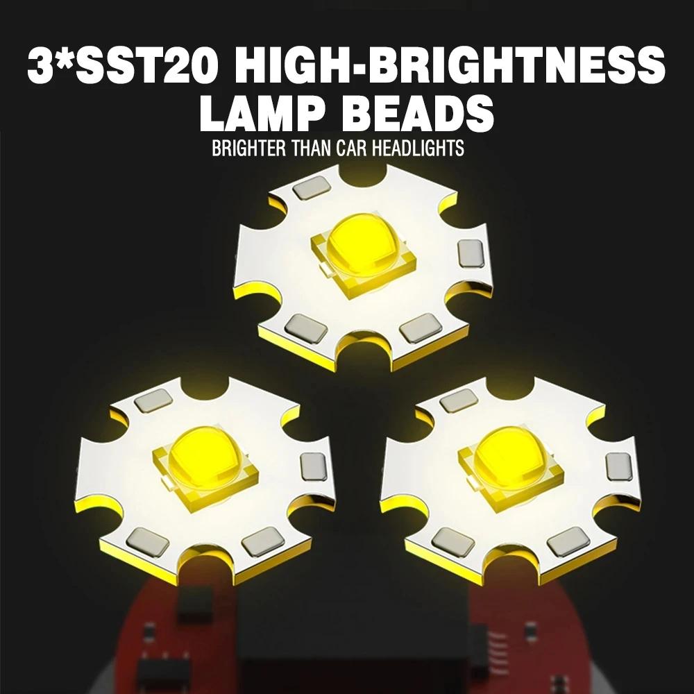 3*LED Μίνι Υπερ Φωτεινός Ισχυρός Φακός LED Επαναφορτιζόμενος USB 18350 Υπερ Φωτεινός Φακός Κράμα Αλουμινίου για Κάμπινγκ Ορειβάτη