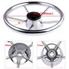 5-Spoke 11-13.5 Inch Stainless Boat Steering Wheel with Knob Stainless Marine Steering Wheel
