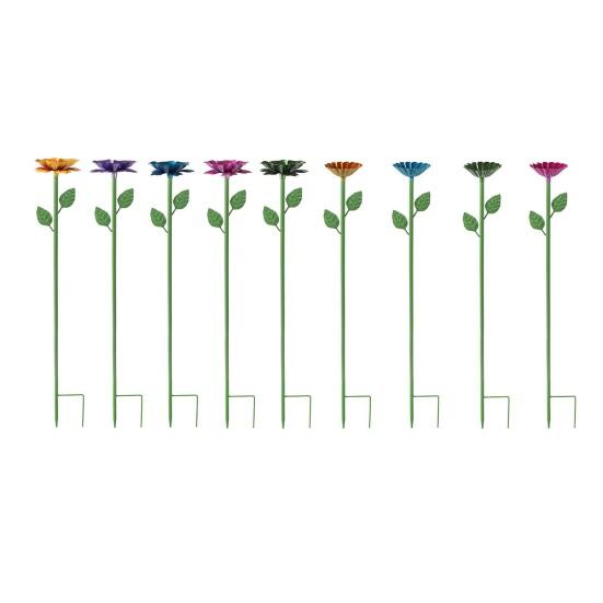 Metal Blomsterhavepæl Dekorativ Bi Vandingsstation Kolibri Fodder Mini Fuglebad Udendørs Bestøver Drikkeskål til Bier i Haven