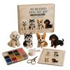 Colorful 3D Bead Pet Keychain Making Kit Tiny Beadwork Art Craft Set  For Beginners