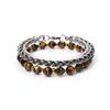 Jbans Classic Bunny Twee 5 Surgical Steel 505 Gold Brass Tiger Eye 781 Gemstone Bracelet Set (C2101-Se220_Sv)