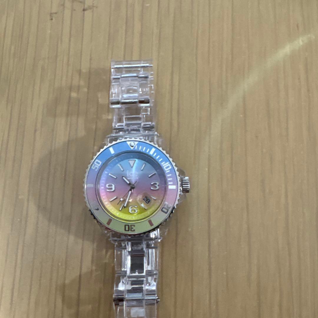 Used ICE WATCH ice watch wristwatch clear gradation