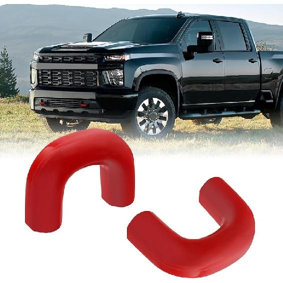 Tow Hook Covers For Silverado 2500/3500 HD -2026, Hitch Cover Front Tow Hooks Compatible With Chevrolet Silverado 2500/3500 -2026 Accessories (Red)