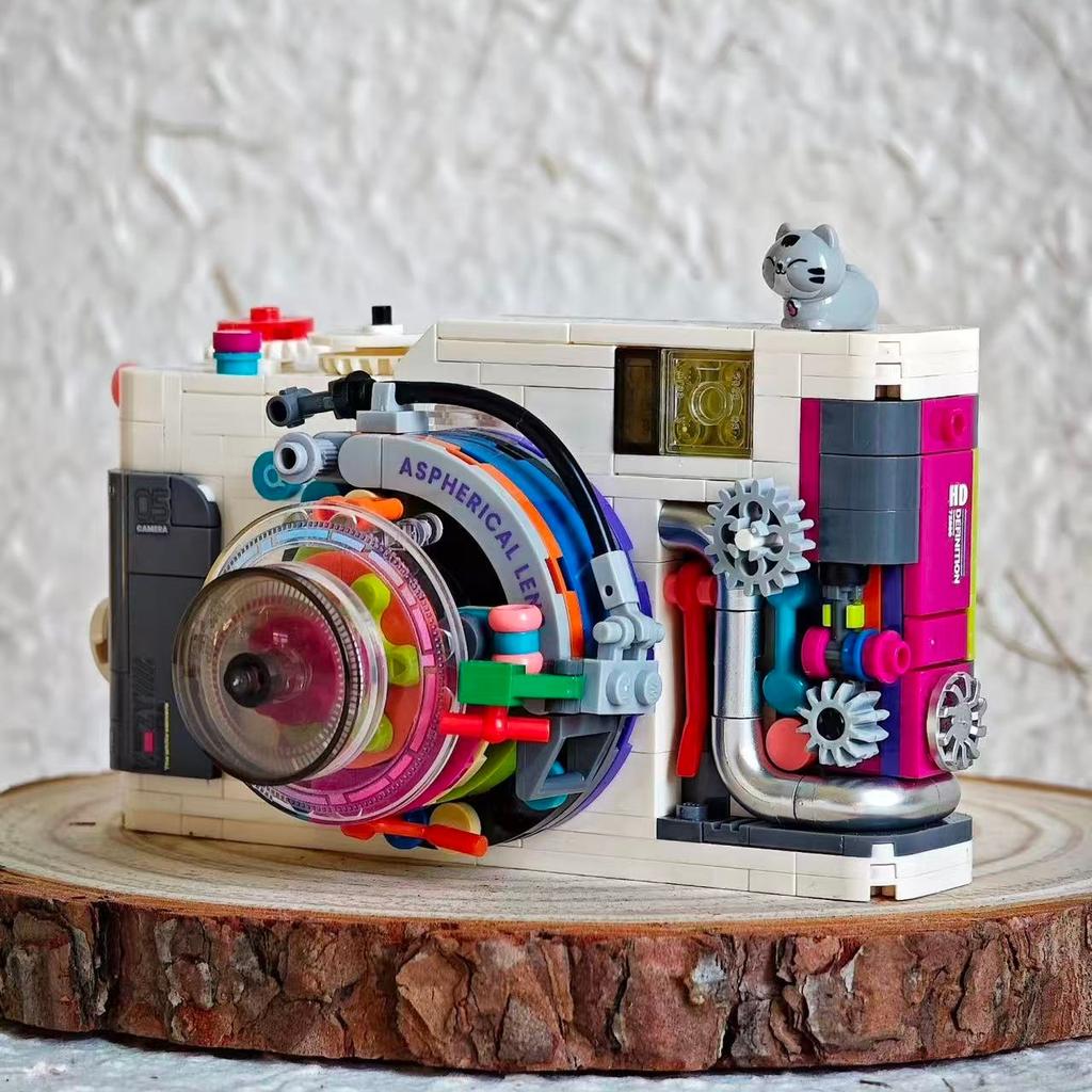 Kamera Retro Modellbauspielzeug Kamera Baustein Set Kreative Schreibtischdekoration Sammlerstück Für Enthusiasten Weihnachten Neujahr
