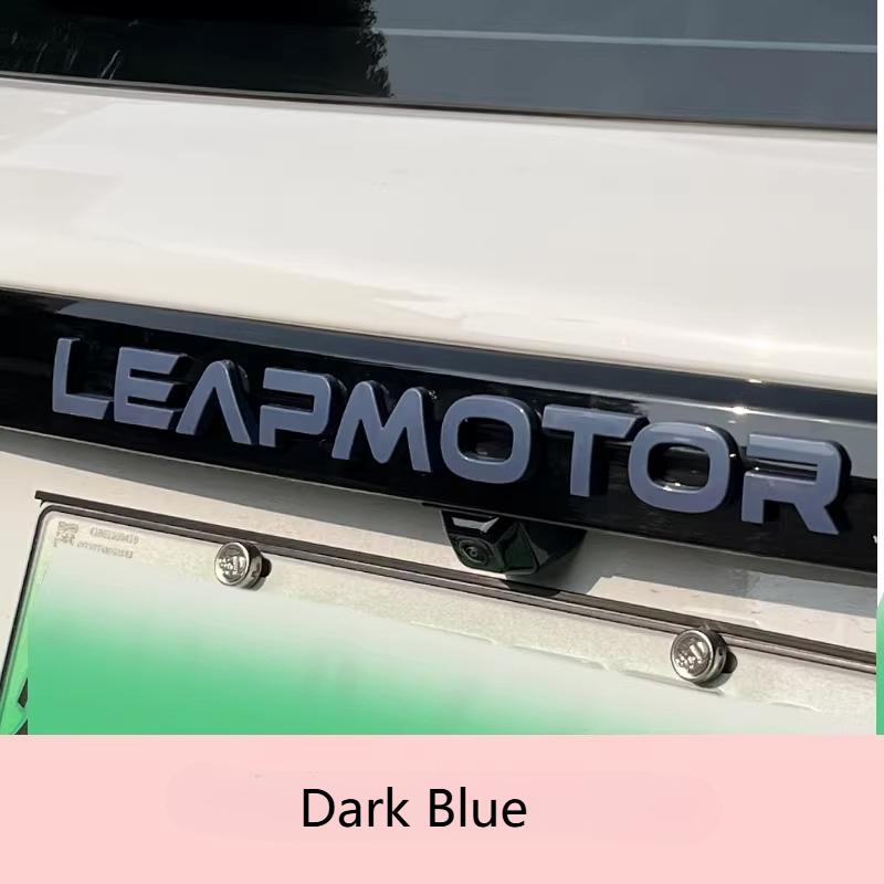 For Leapmotor T03 Trunk Letter Emblem Sticker Colorful Matte Black Car Logo Decal