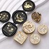 Copper Wax Seal Stamp Retro Moon Star Sealing Wax Stamp Head For Wedding Invitation Gift Packaging Cards Metal Head