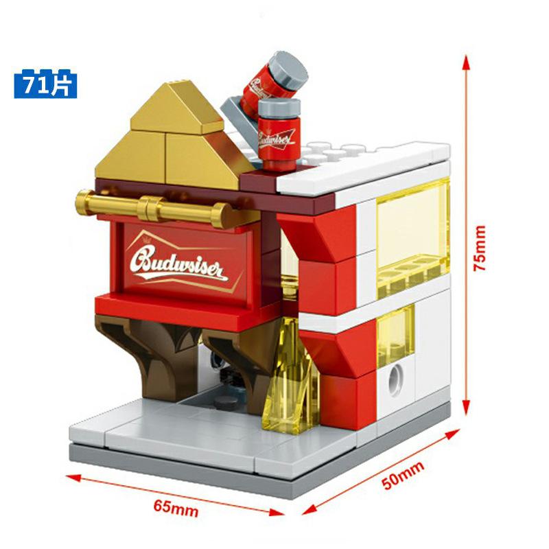 Building Blocks Mini Street View Building Blocks Compatible Building Blocks Children's Educational Assembling Building Blocks