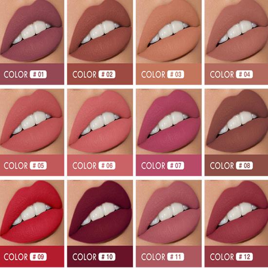 1 Matte Lipstick Lip Gloss Waterproof Long Lasting Non-sticky Makeup