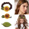 2Pcs Sunflower Hair Tie Elastic Practical Design Hair Clip Hair Accesories For Fashionable Women And Everyday Hairstyles