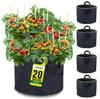Garnen Set of 5 Planter Cloth Pot Cultivation Bag with Handle (20 Gallon75L Height 40cm