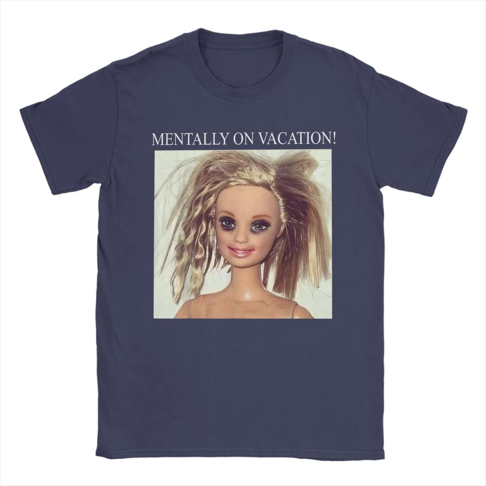 

Disgusting Doll Face Mentally on Vacation Men Women TShirt Beach Couple Hip Hop Casual Tee Shirt Short Sleeve Y2K Retro Top Tee 4XL