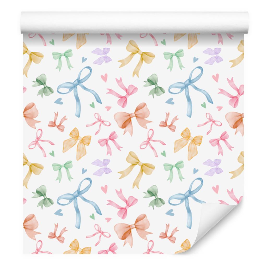 Coquette Style Wallpaper White and Cream for Living Room and Bedroom 50x1000