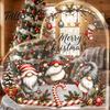 Heart Shaped Acrylic Gift Christmas Gnome Tabletop Decor, 2D Flat Holiday Festive Interior Decor Centerpiece with Love Design, Room Ornament, for Home