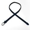 Korean Retro Coffee Velvet Woven Women's Belt with Handmade Pin Buckle – Stylish Pairing for Jeans