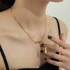 Original Design Trendy Geometry Minimalist Necklace Retro Glossy Stacking Style Collar Chain Men'S And Women'S Pendants Jewelry