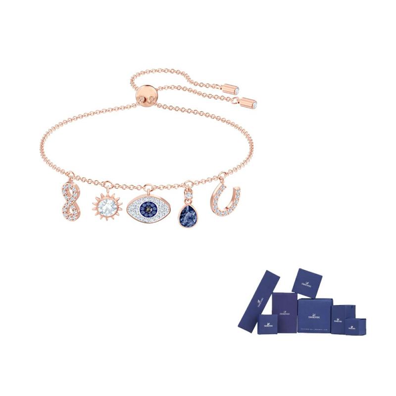 Swarovski Symbolica Rose Gold plated Bracelets Womens Blue F-Original brand box (color random)
