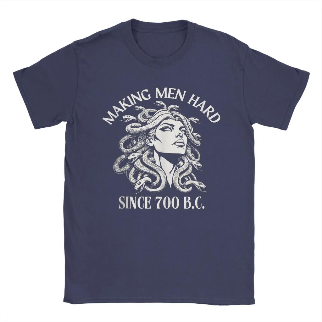 Medusa Making Men Hard Since 700 B.C Greek Mythology Funny Men T Shirt Vintage Tees Short Sleeve T-Shirts Cotton Plus Size Tops