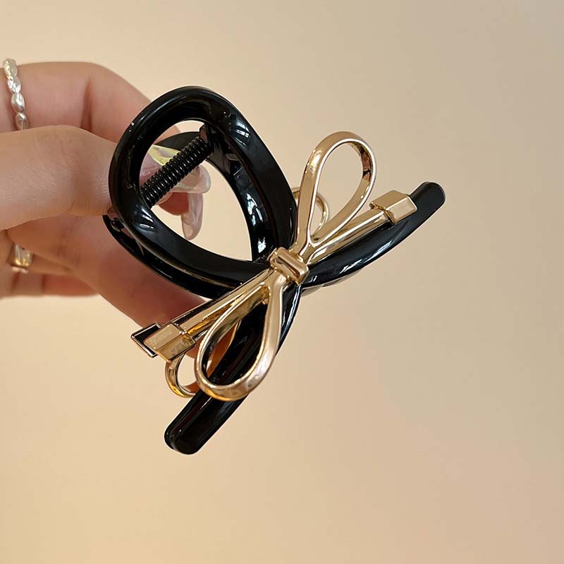 Noua Clamă de Păr cu Fundă la Modă pentru Femei, Vintage Acrilic Metal Fundă Clip de Păr, Clip Crab, Articole de Păr, Accesorii de Păr