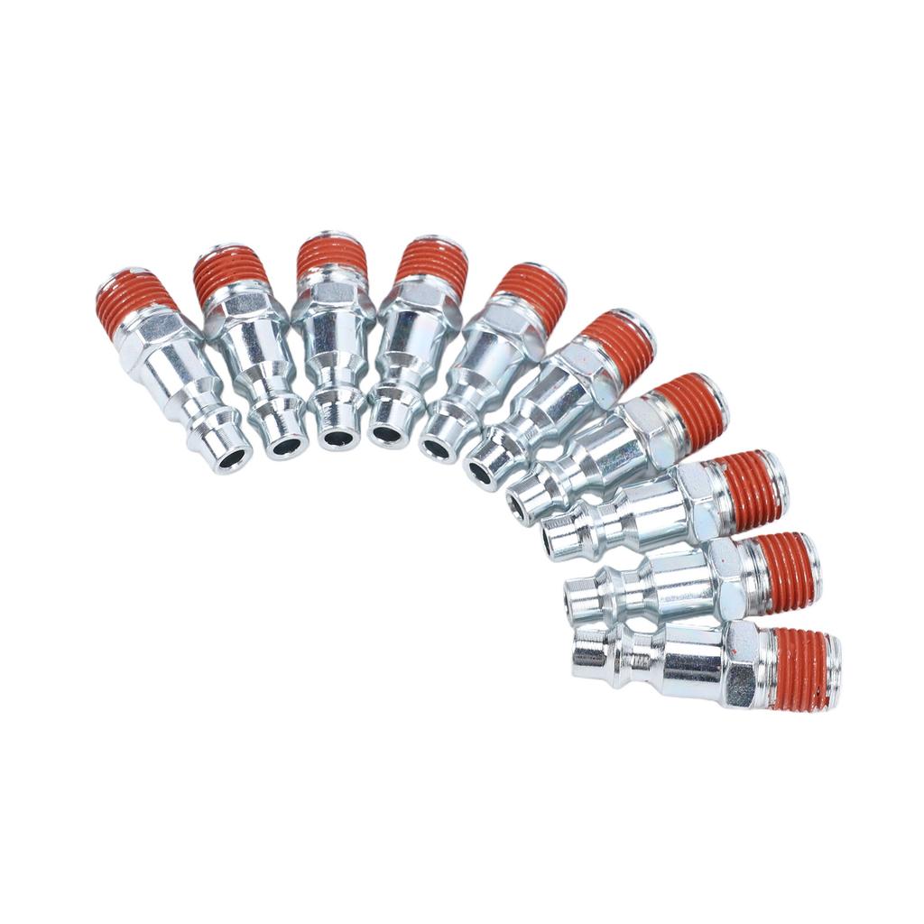 30 Peças Plugue de Ar Industrial 1/4 de Polegada Rosca Macho NPT Conexão Rápida Plugue Pneumático Conexão para Mangueira de Ar para Acoplador Tipo I M D
