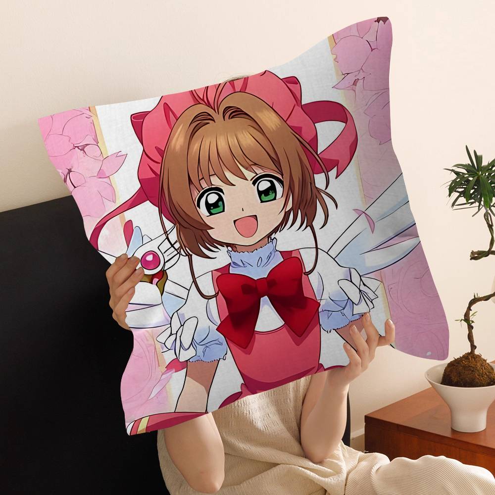 C-Cardcaptors S-Sakura Maple Design Cushion Cover Happy Autumn Harvest Decor Holiday Decorati Pillow Cover